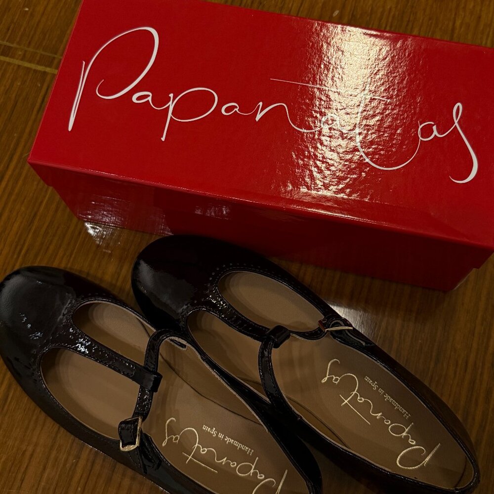 Eli 1957 Papanatas Plum T-Stap Flats AW25 Size 34